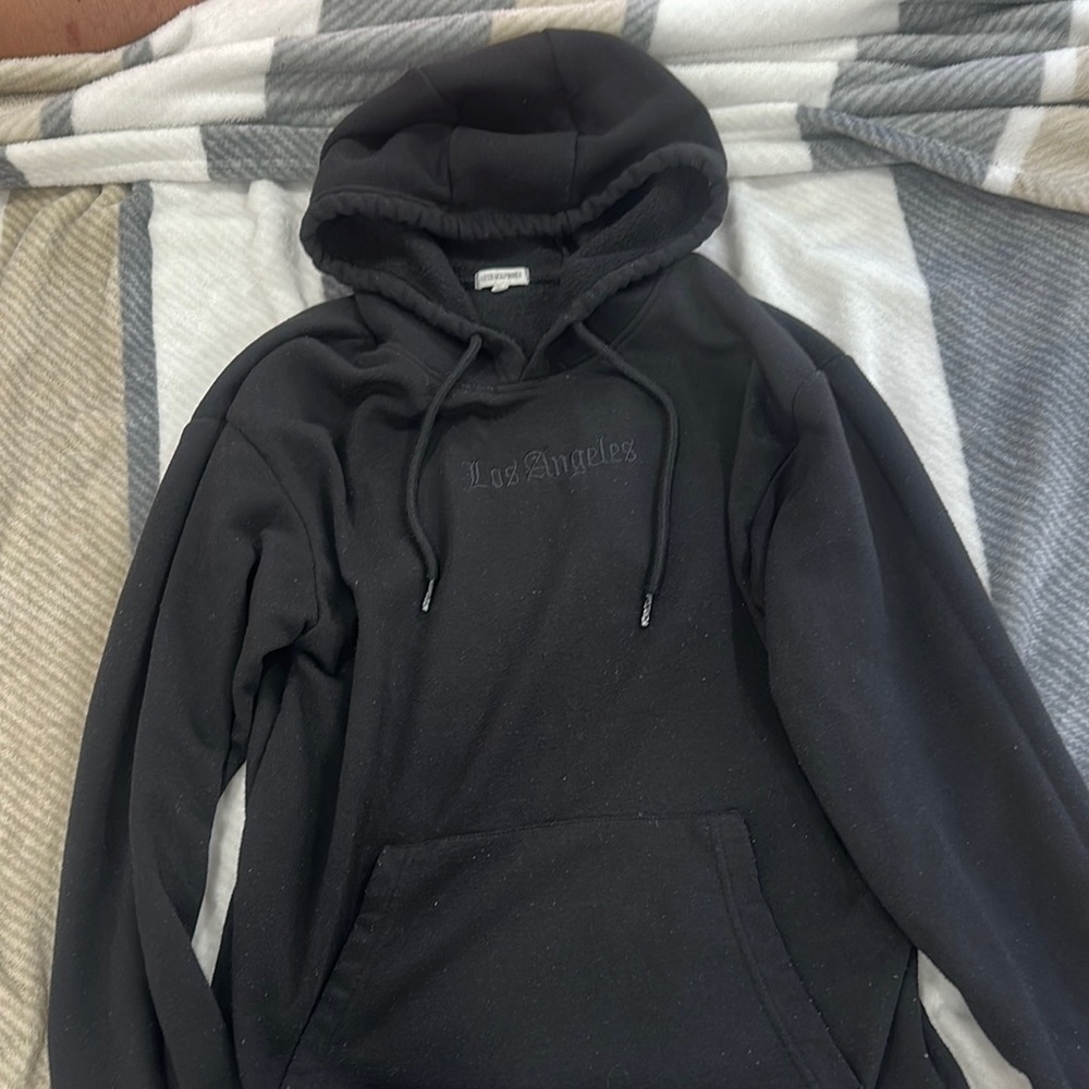 Black Sweatshirt Hoodie with Relaxed Fit